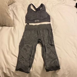 PINK Grey Seamless Workout Set